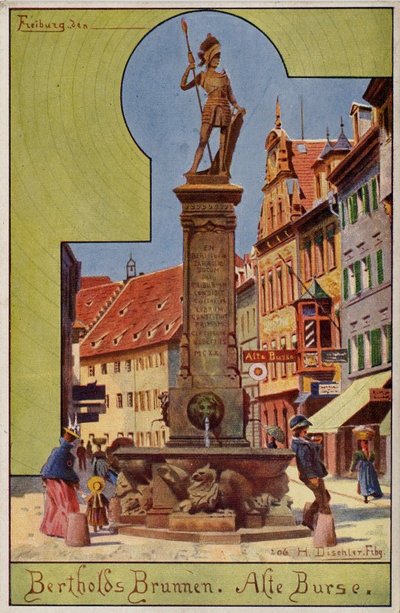 Bertholdsbrunnen, Freiburg by Hermann Dischler